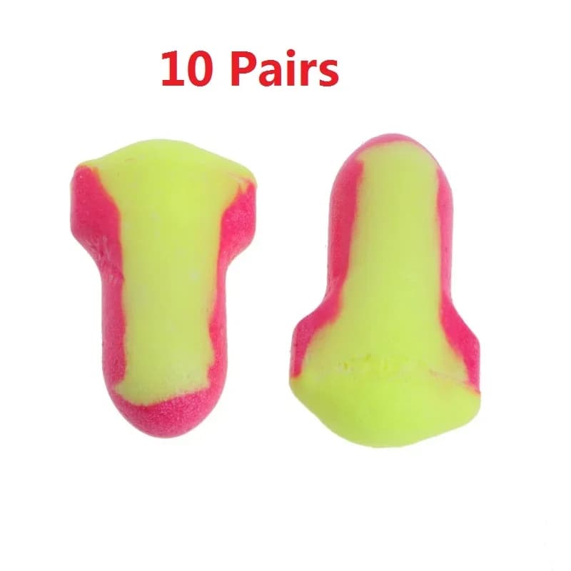 ESCAM 10 Pairs Disposable Soft Foam Earplugs Snore-Proof Sleep Ear Protector No Cords