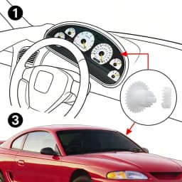 2026 NEW Mustang Speedometer Gear Repair Kit 1994 1995 1996 1997 1998 Speedometer Odometer Gear Repair