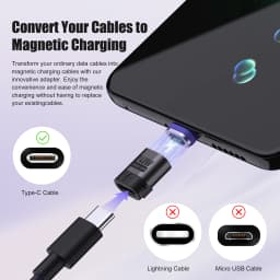 USB C Magnetic Adapter USB3.0 Type C Connector PD 240W Charge 480Mbps Data Transfer Convert for USB C Device iPhone Samsung
