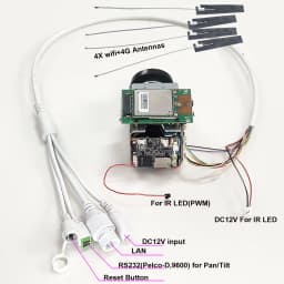 Camhi 5MP 240X Zoom 4G Wireless Auto Zoom Tracking Humanoid IMX 335 IP Camera Wireless AP DV Recorder SD 4G SIM