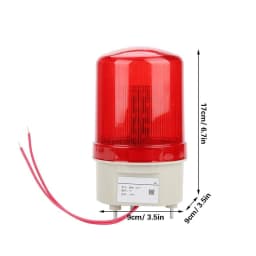 LED Revolving Flash Light Rotation Strobe Siren Beacon Beeper Warning Sound Emergency Signal Alarm Lamp for Guard Post Vehicle