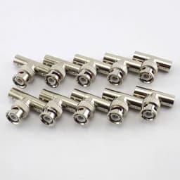 BNC Tee Monitor Coaxial Adaptor 1 In 2 BNC Male To 2 * BNC Female Video Connector Two Female To One Male T-adaptor