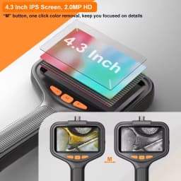 4.3" IPS Handheld Endoscope With Camera Industrial Borescope Waterproof Camera Split Design For Car Plumbing Engine
