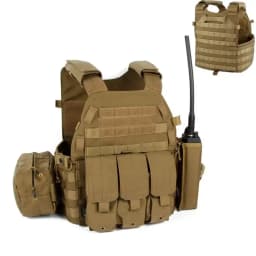 kaevixdio 6094 Outdoor Tactical CS Game Body Armor Hunting Nylon Pouch Molle Plate Carrier Airsoft Accessories Gear Combat Vest