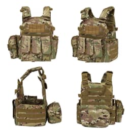 kaevixdio 6094 Outdoor Tactical CS Game Body Armor Hunting Nylon Pouch Molle Plate Carrier Airsoft Accessories Gear Combat Vest