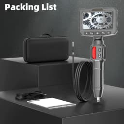 Two-Way Articulating Borescope Camera with Light: 3.9mm/6mm Industrial Endoscope Inspection Camera with Automotive Inspection