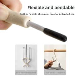 Portable Lightweight Flexible Hook-Multi-Use Cabinet Hanger&Adjustable Phone Stand for Desk Cupboard Closet Locker Space-Saving