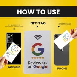 White Review Us On Google Tap Card NFC Ready To Be Activated Instantly Boost Business Reviews Google Review Tap NFC Card Tag