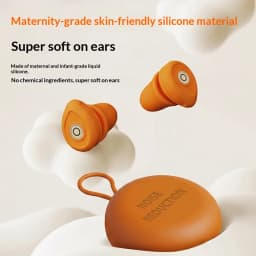 Olyga Reusable Silicone Noise Reduction Earplugs Comfortable Ear Protection for Sleep Work Travel Concert Includes Lanyard