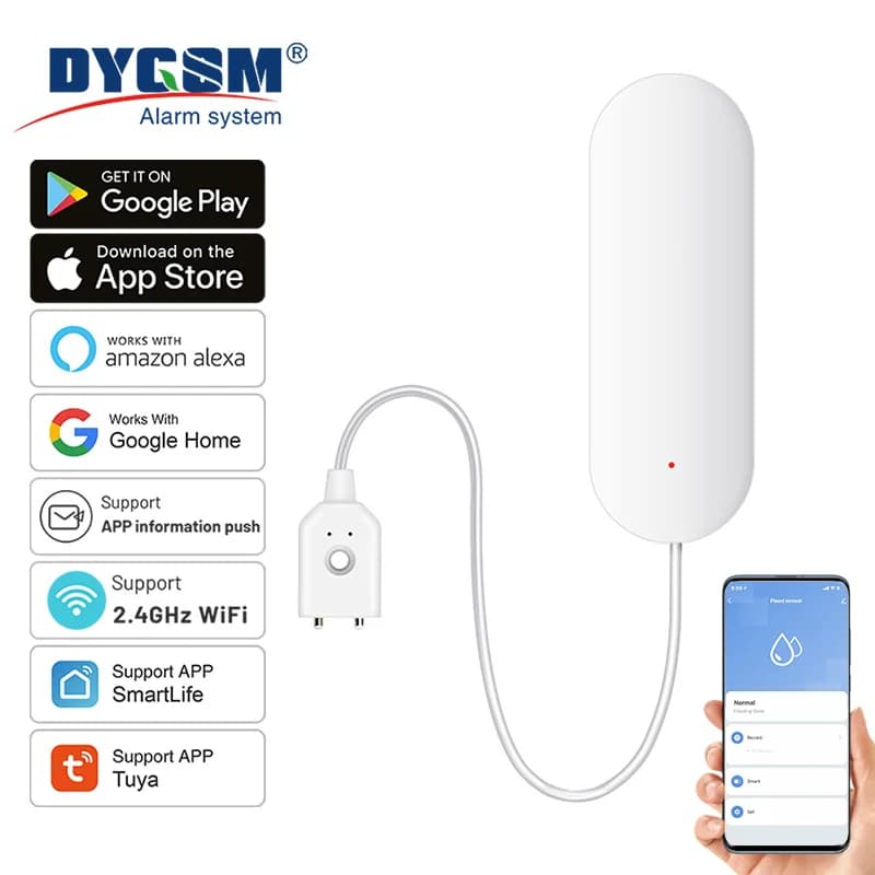 Tuya WiFi Water Leakage Sensor Smart Home Water Leakage Detector Flood Alert Overflow Security Protection Via Smart Life