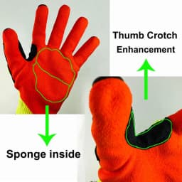100% High Quality Anti Vibration Cut-Resistant Safety Work Gloves with Nitrile Oilproof Good Grip Plam Glove Garden Protection