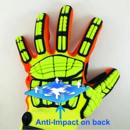 100% High Quality Anti Vibration Cut-Resistant Safety Work Gloves with Nitrile Oilproof Good Grip Plam Glove Garden Protection