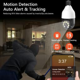 Tuya E27 Light Bulb 5G WiFi Camera Outdoor 2K 5MP PTZ IP Security Camera Human Tracking Color Night Vision Wireless Surveillance