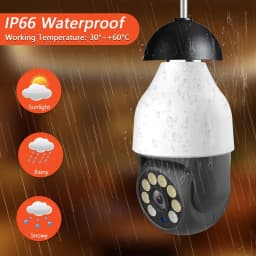 Tuya E27 Light Bulb 5G WiFi Camera Outdoor 2K 5MP PTZ IP Security Camera Human Tracking Color Night Vision Wireless Surveillance