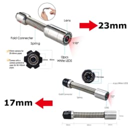 Accessories 17mm/23mm Camera Head for Pipe Inspection Camera SYANSPAN Drain Sewer Pipeline Industrial Endoscope IP68 Waterproof