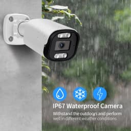 ASECAM 4K 8MP IP Camera Outdoor Audio POE H.265 Onvif Metal Bullet Home Color Night Vision Surveillance Camera