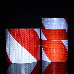 15cm/20cm*1M Reflective Adhesive Tapes Strong Reflection White-red Hazard Warning Reflectors Waterproof Safety Sticker For Truck