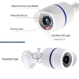 1PC Dummy Fake Camera Simulated Surveillance Security CCTV Dome Camera With One LED Light For Indoor Outdoor Home Store