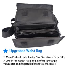 Multi-Function Waiter's Purse Portable Multi Pocket Driver Waist Wallet Fanny Pack For Cash Receipt Bills Coins Organizer Safe
