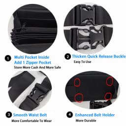 Multi-Function Waiter's Purse Portable Multi Pocket Driver Waist Wallet Fanny Pack For Cash Receipt Bills Coins Organizer Safe