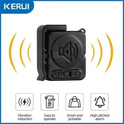 KERUI Wireless Vibration Alarm Sensors 120dB Ultra-Slim Detector Anti-theft Burglar Alarm for Home Window Door Bike Bag Security