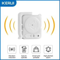 KERUI Wireless Vibration Alarm Sensors 120dB Ultra-Slim Detector Anti-theft Burglar Alarm for Home Window Door Bike Bag Security