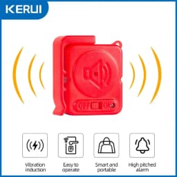 KERUI Wireless Vibration Alarm Sensors 120dB Ultra-Slim Detector Anti-theft Burglar Alarm for Home Window Door Bike Bag Security
