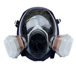 3 ports Multipurpose Full Gas mask spherical Super clear Fully sealed Protective mask Spray paint Industrial pollution gas mask