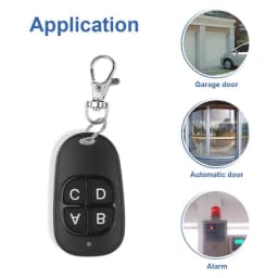 433MHz Garage Door Remote Control 4 Keys Copy Universal Remote Control Cloning Electric Gate Remote Controller Duplicator Key