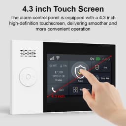 PGST WiFi 4G GSM Alarm System Works with TUYA Smart Life for Home Security with PIR Wireless Solar Siren Works with Aleax