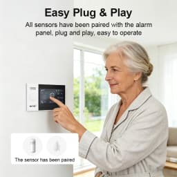 PGST WiFi 4G GSM Alarm System Works with TUYA Smart Life for Home Security with PIR Wireless Solar Siren Works with Aleax