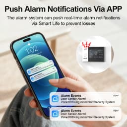 PGST WiFi 4G GSM Alarm System Works with TUYA Smart Life for Home Security with PIR Wireless Solar Siren Works with Aleax