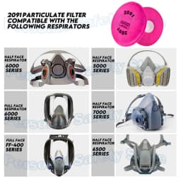 Lots of Painting Spray Industry Dustproof 2091/2097 Particulate Filter P100 for 6800 7502 6200 FF402 Series Respirator Dust Mask