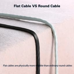 Cat8 Ethernet Cable Flat Lan Cable High Speed RJ45 40Gbps 2000Mhz For Home Networking Router Modem Computer,PC,Ps4, TV ,Laptops