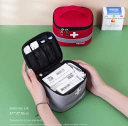 Portable Outdoor First Aid Kit Medicine Storage Bag Rescue Bag Household Children's Large Capacity Medical Kit Storage Organizer