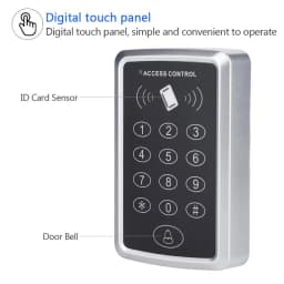 Waterproof 125KHz RFID Access Control Keypad Outdoor Rainproof Cover EM Card Reader 10pcs Keyfobs For Door Access Control System