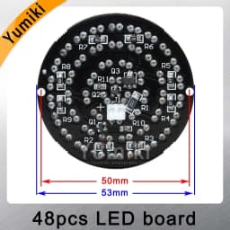 Yumiki 48pcs-LED 850nm Illuminator IR Infrared Board Night Vision Light Lamp For 50 CCTV Camera housing