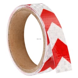 25mm*5m Waterproof Reflective Car Sticker White-Red Arrow Adhesive High Visibility Caution Warning Safety Tape Reflectors Strips