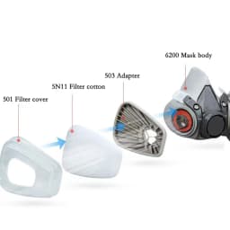 5N11 Electrostatic Filter cotton 503/603 Adapter For 6200/7502/6800 Respirator Gas Mask Painting Spraying chemistry Accessories