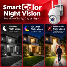 Lenovo 3K 5MP HD Smart Wifi PTZ Camera Outdoor 5X Zoom IP66 Waterproof Auto Tracking CCTV IP Camera Security Video Surveillance