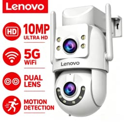 Lenovo 10MP HD Wifi PTZ Camera Outdoor 5MP Dual Lens Dual Screen Auto Tracking Security IP Camera CCTV Audio Video Surveillance