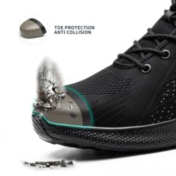 Man Safety Shoes Puncture-Proof Work Sneakers Lightweight Work Shoes Men Steel Toe Anti Smash Safety Boots Indestructible Shoes