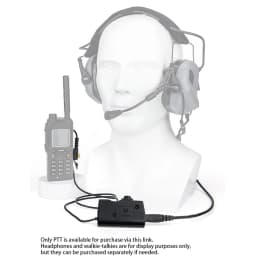 2026 NEW YHKEMA E70 Shooting Earmuffs Tactical Noise Reduction Headset with Helmet ARC Rail Adapter with Kenwood PTT Adapter