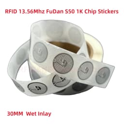 10pcs RFID S50 Smart Tag 14443A Mi F08 Classic 1K EV1 S50 Wet Inlay Sticker F08 1024 Bytes Lable RFID Tags for Andriod NFC Phone