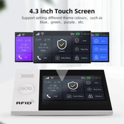 2.4G WIFI Smart GSM Alarm System Work with TUYA Smart Life Security Protection For Home with PIR Wireless Solar Siren Alexa