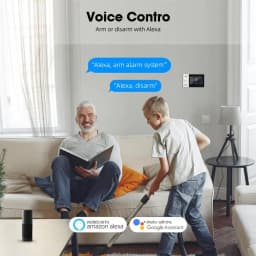 2.4G WIFI Smart GSM Alarm System Work with TUYA Smart Life Security Protection For Home with PIR Wireless Solar Siren Alexa