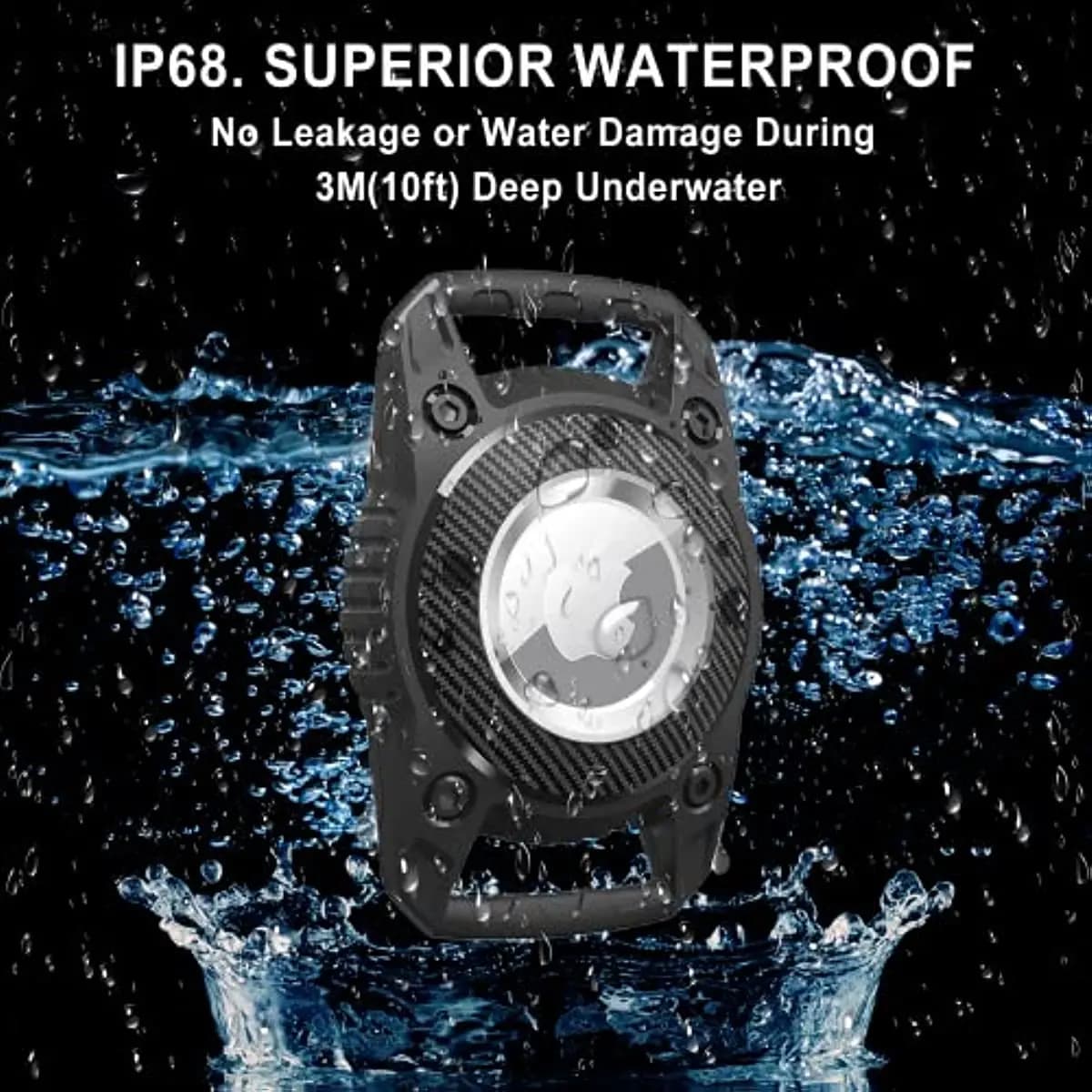 Horder for Airtag Holder Case IP68 Waterproof Airtag. Holder Keychain, Airtag Keychain Hard TPU Full Protection with Key Ring