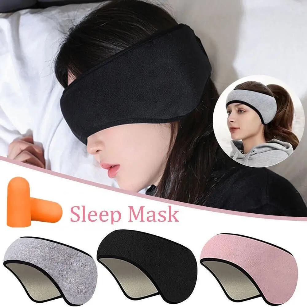 Adjustable Noise Cancellation Three Layers Ear Muffs Sleep Mask Sleeping Relaxing Blackout Mask