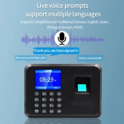 Biometric Fingerprint Time Attendance Machine Employee Recognition Device Electronic Staff Worker Check in Record Clock Recorder