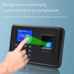 Biometric Fingerprint Time Attendance Machine Employee Recognition Device Electronic Staff Worker Check in Record Clock Recorder